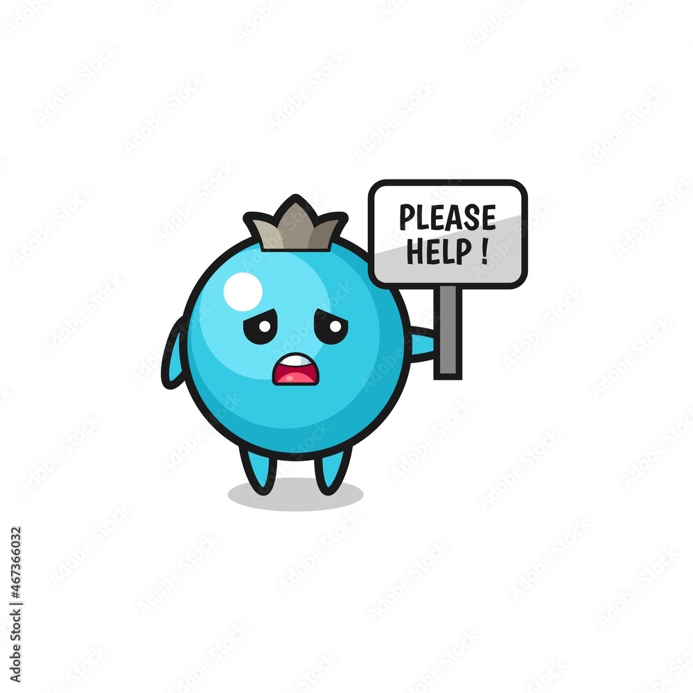 cute blueberry hold the please help banner cute blueberry hold the please help banner