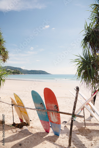 surfboards on the beach summer holidays