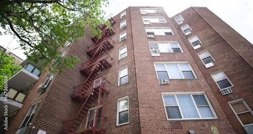 A 4K of an apartment building in the Bronx. New York, United States