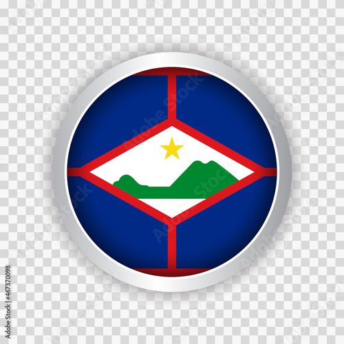 Flag of Sint Eustatius on round button on transparent background element for websites photo