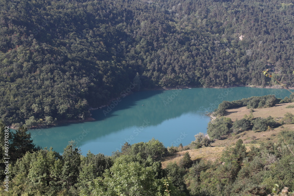 Lake in the mountains near Grenoble