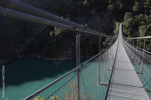Fototapeta Naklejka Na Ścianę i Meble -  Drac footbridge near Grenoble