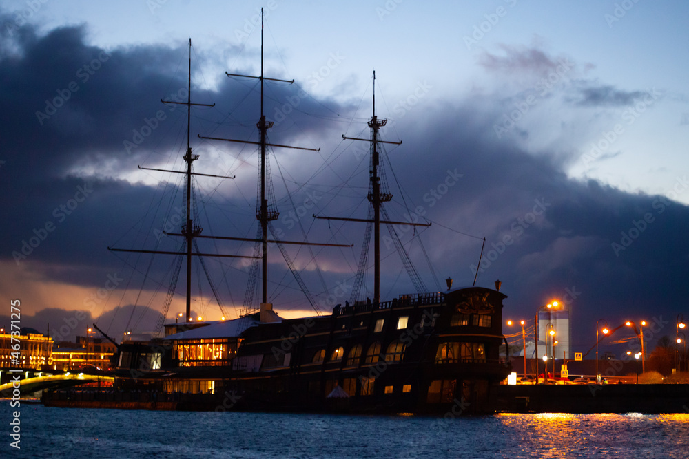 ship in the harbor