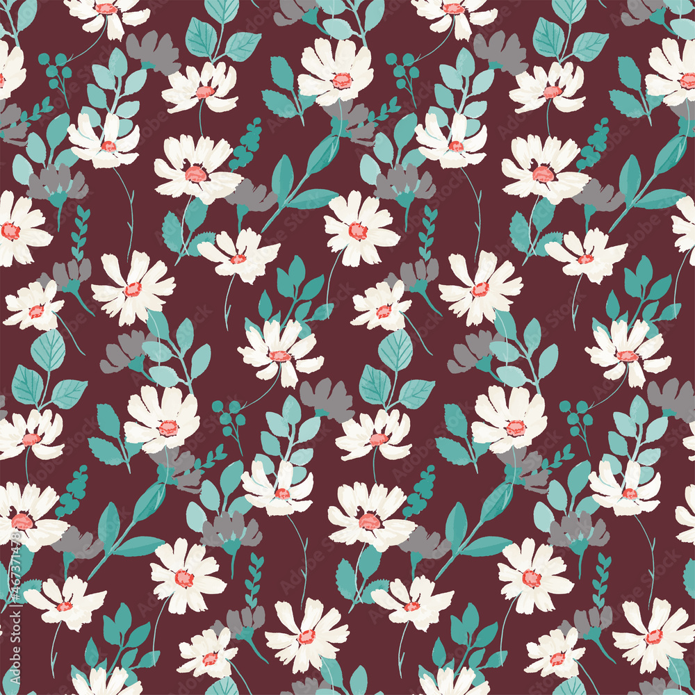 delicate feminine seamless pattern with wildflowers delicate feminine seamless pattern with wildflowers