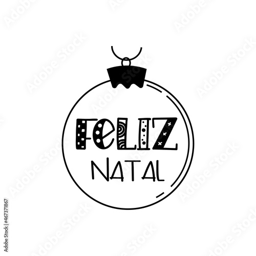 feliz natal quote lettering motivation design illustration craft