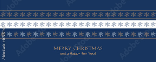 christmas card with seamless pattern snowflake border