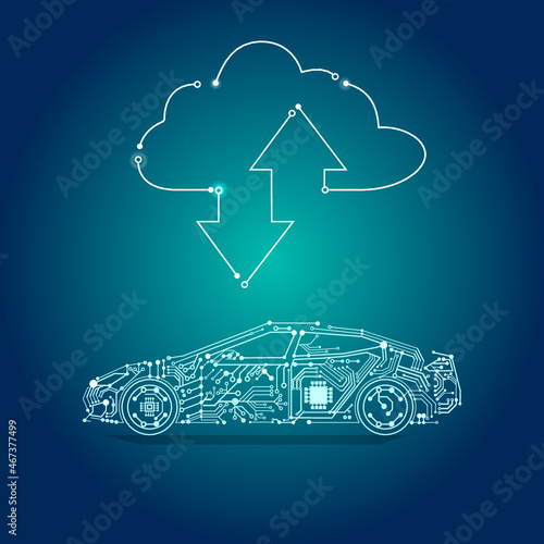 autonomous driving car - artificial intelligence update cloud service