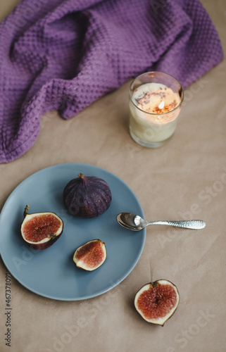 Wallpaper Mural Rustic still life with fresh ripe figs.  Torontodigital.ca