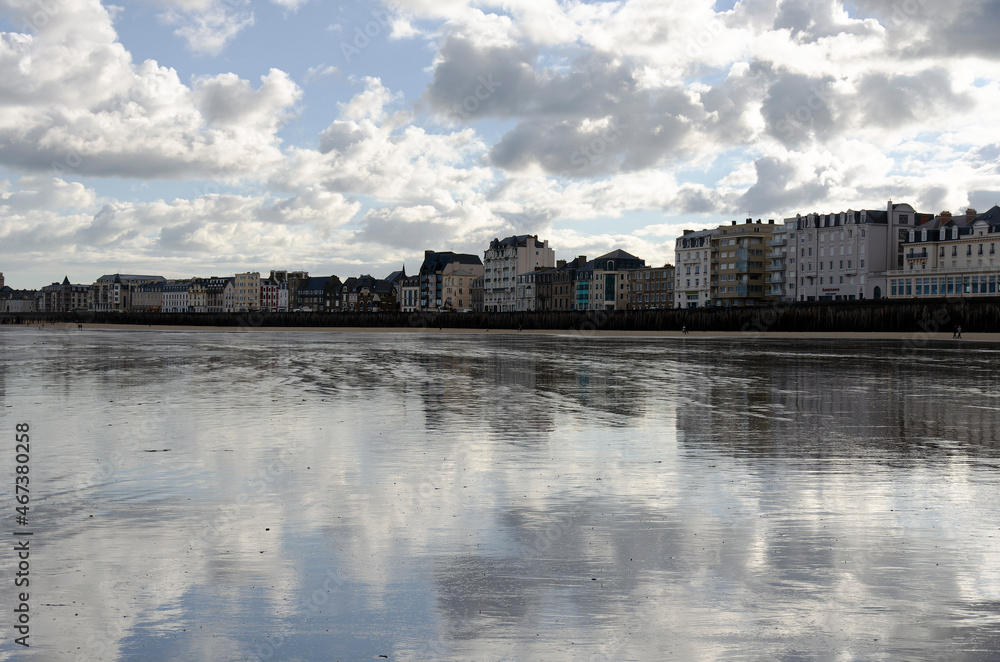 Town of Saint-Malo, a touristic icon in Brittany, seascape Town of Saint-Malo, a touristic icon in Brittany, seascape