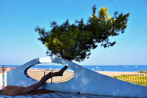 seaside promenade in patti Sicily Italy