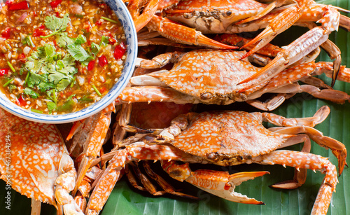 Seafood dishes such as gril...