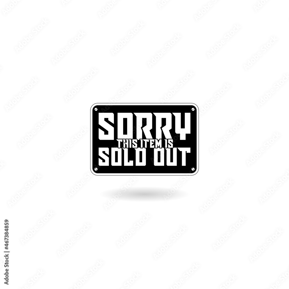 Sorry This item is Sold out icon with shadow