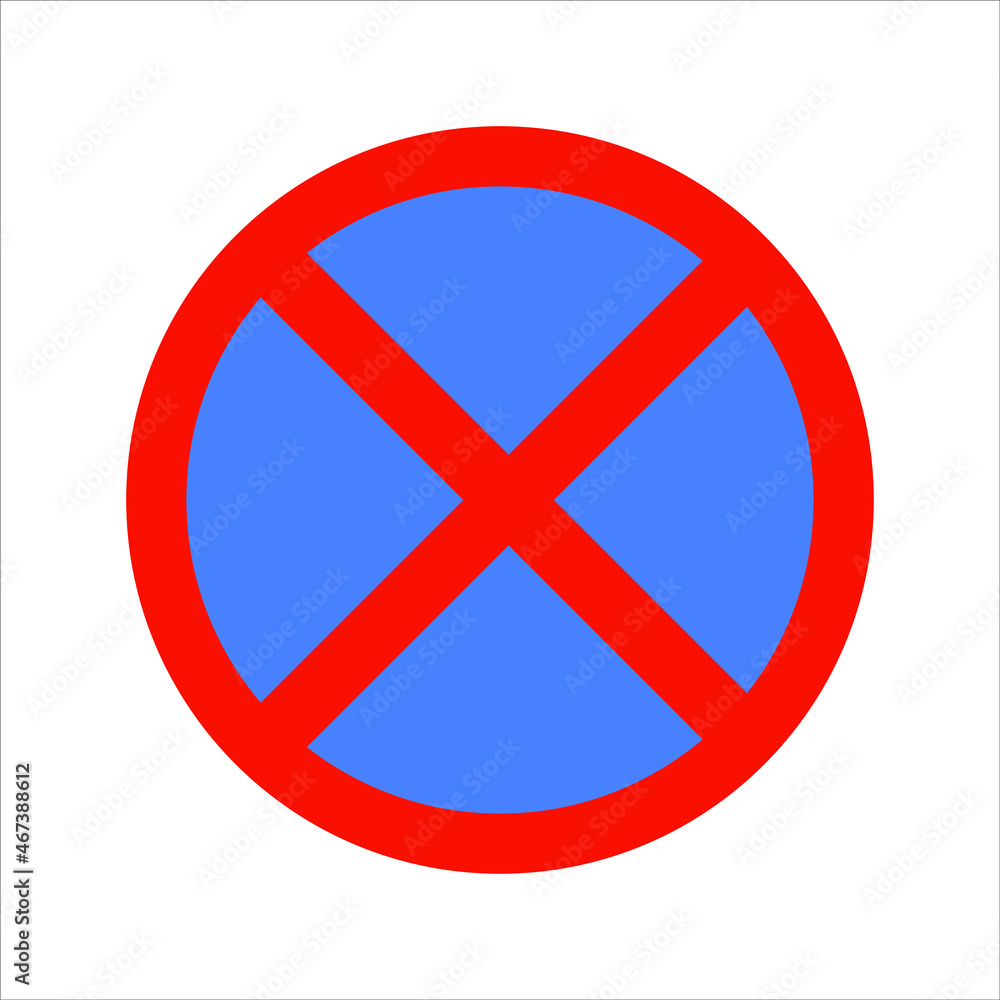 Vehicles in advised zone cannot stop, stand, or park, Parking Restriction Road Traffic Sign Isolated Vector Vehicles in advised zone cannot stop, stand, or park, Parking Restriction Road Traffic Sign Isolated Vector
