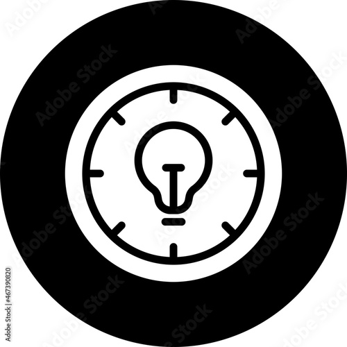 time idea glyph icon