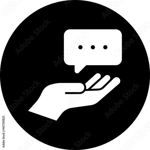 Advice chat glyph icon