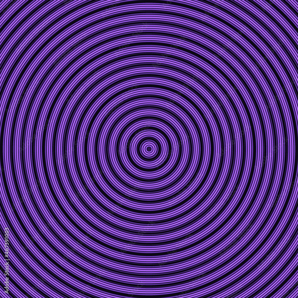 Obraz premium Gradient circles appearing to be in 3D increading in size in different shades of violet; an abstract illustration