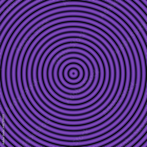 Gradient circles appearing to be in 3D increading in size in different shades of violet; an abstract illustration