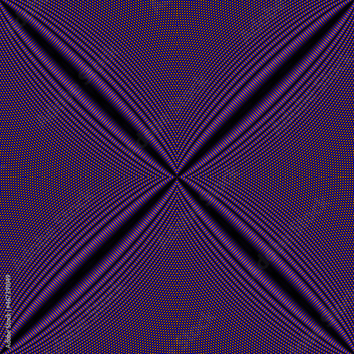 Black, blue and gold circular patterns creating varying abstract shapes