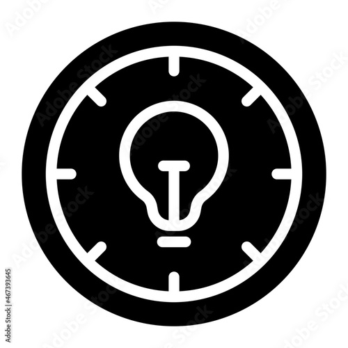 time idea glyph icon