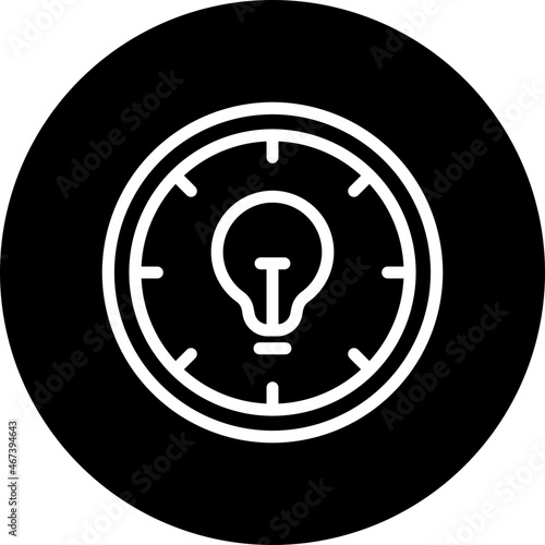 time idea glyph icon