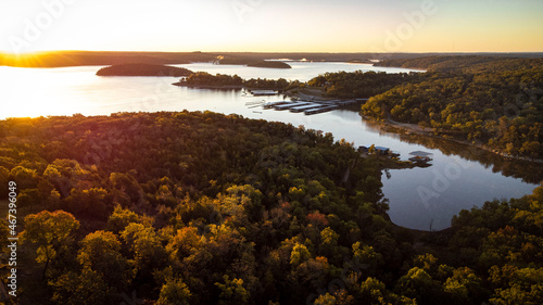 Fall Sunrise over lake Tenkiller in Oklahoma