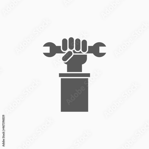 plumber icon, mechanic vector, technician illustration