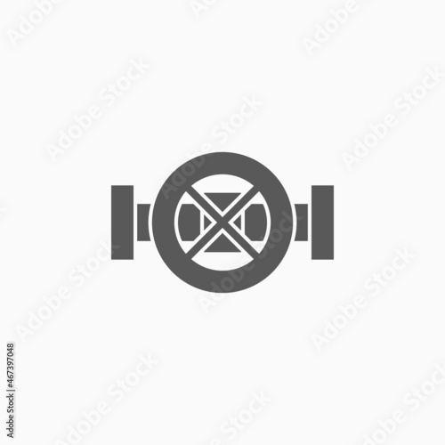 valve icon, pipe valve vector