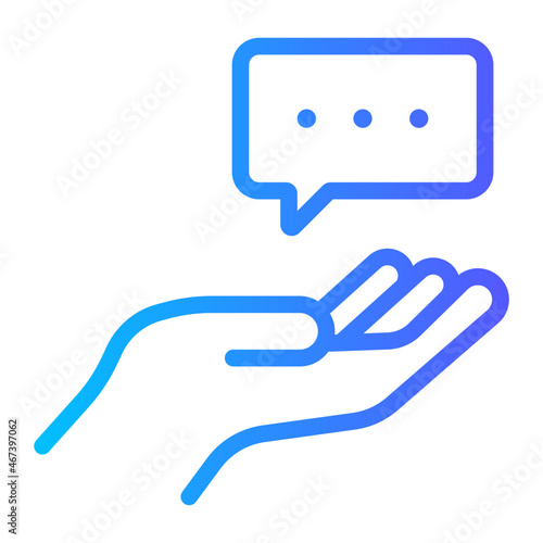 Advice chat gradient icon