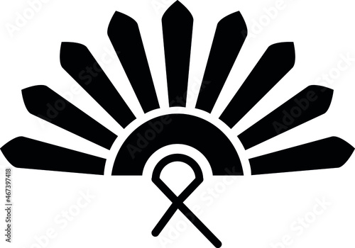 culture and communities icon                native  and headdress