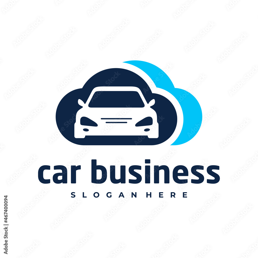 Car cloud logo vector template, Creative car logo design concepts