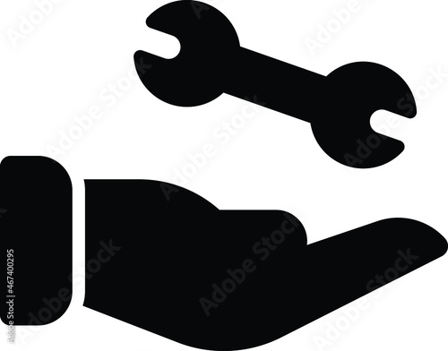 car service and repair icon               hand  and labor