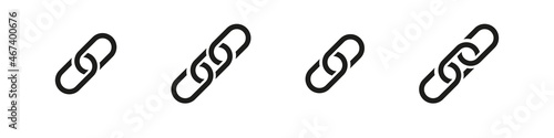 Link icon. Hyperlink outside site isolated vector sign. Web chain open link to attached website. Share link symbol on white background.
