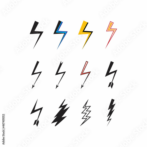 Lightning set logo vector illustrationLightning set logo vector illustration