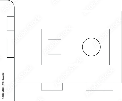 computer hardware icon               gpu and vga