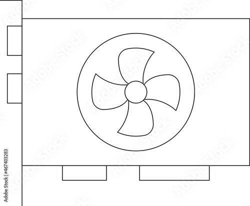 computer hardware icon               graphics card and video card