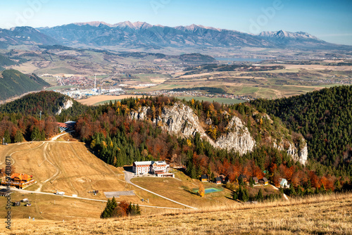 Mountain landscape. View from hill Malinne in Great Fatra mountains, Slovakia photo