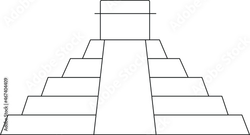 buildings and places icon            mayan pyramid and monumental