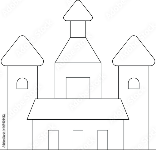 buildings and places icon            fortress and fairytale