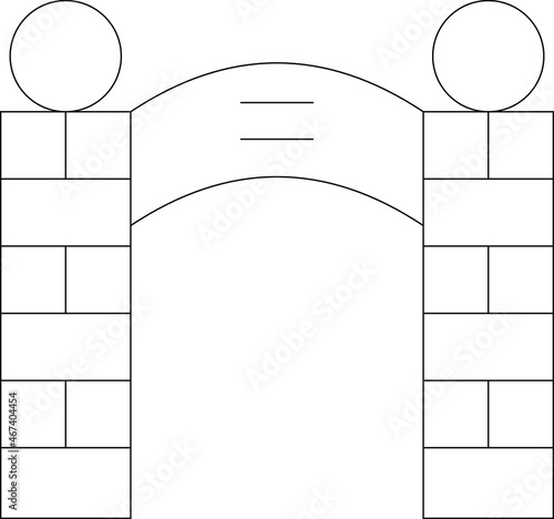 buildings and places icon            gate and entrance