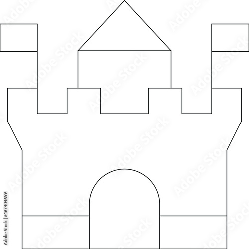 buildings and places icon            fort and castle
