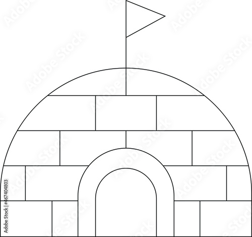 buildings and places icon            igloo and north pole