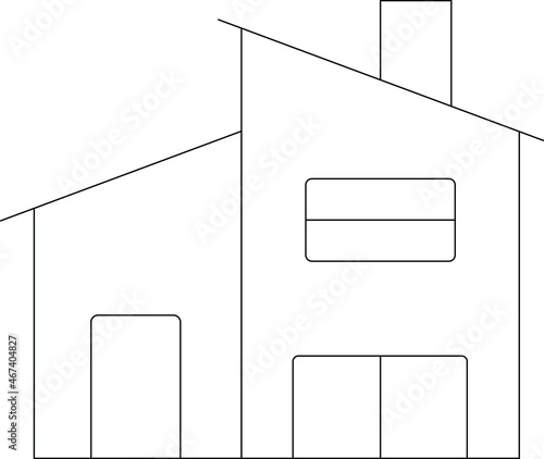 buildings and places icon            modern house and home