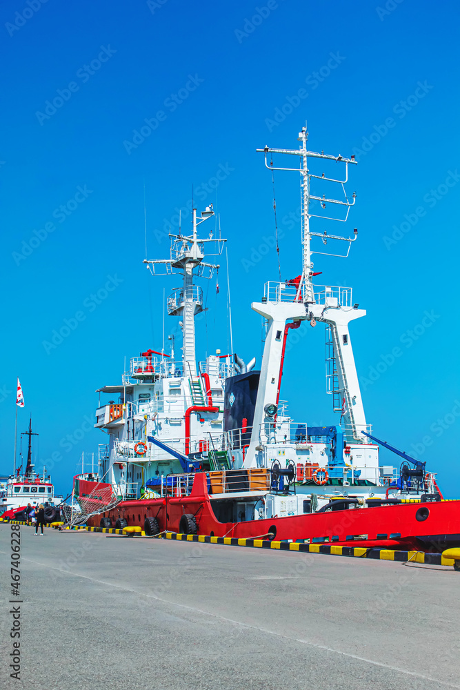Fototapeta premium The passenger ship in port.transport
