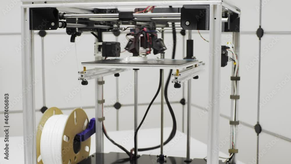 Time lapse of the 3D printing process of a plastic part on a 3D printer Time lapse of the 3D printing process of a plastic part on a 3D printer