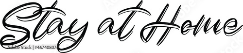 Stay at Home Lettering Design of Text Typography 