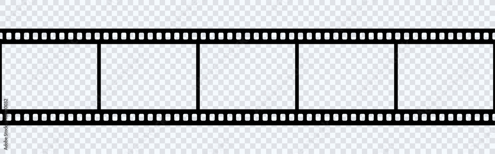 Film Strip isolated vector icon. Blank Photo or Video Film strip roll - vector.