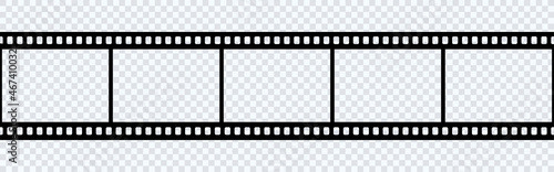 Film Strip isolated vector icon. Blank Photo or Video Film strip roll - vector.