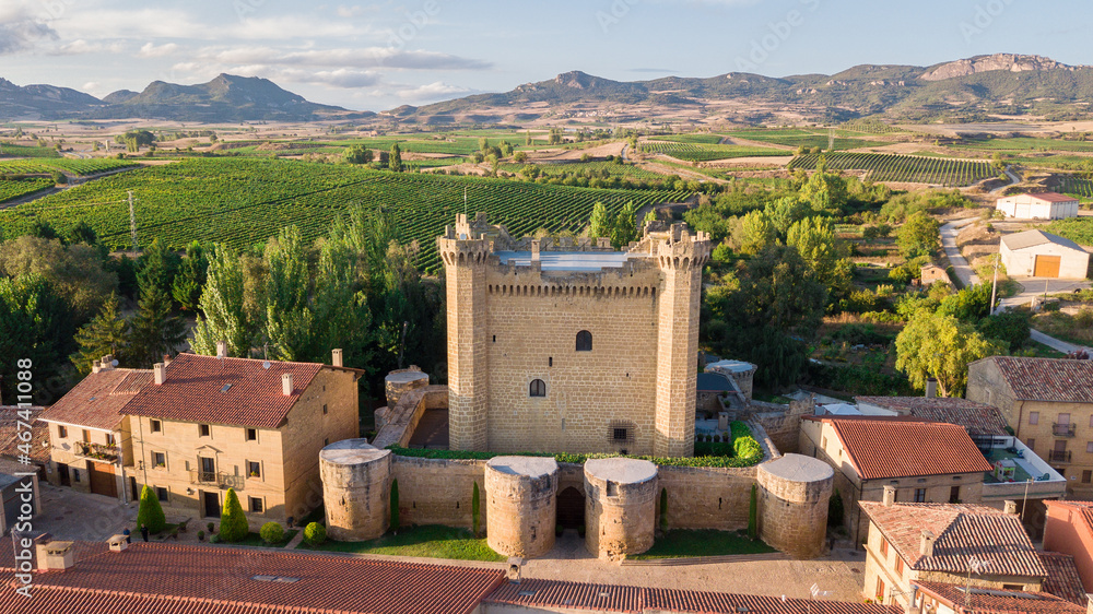 aerial view of ezcaray town, Spain