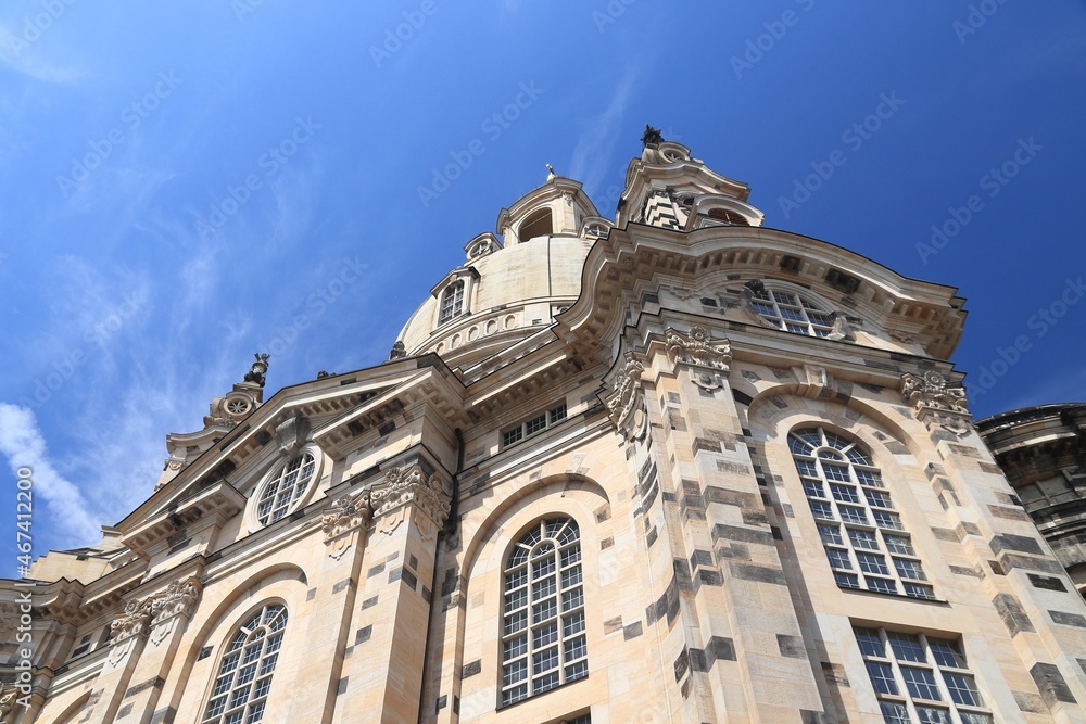 Dresden Frauenkirche - landmarks of Dresden, Germany