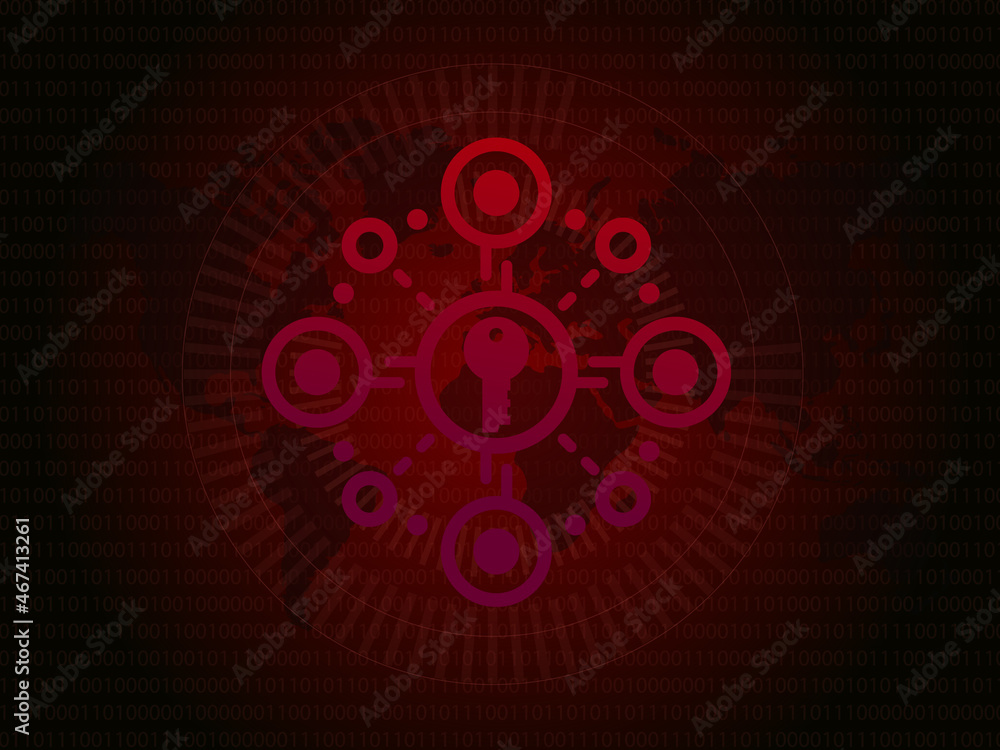 2D illustration protection key with background 2D illustration protection key with background